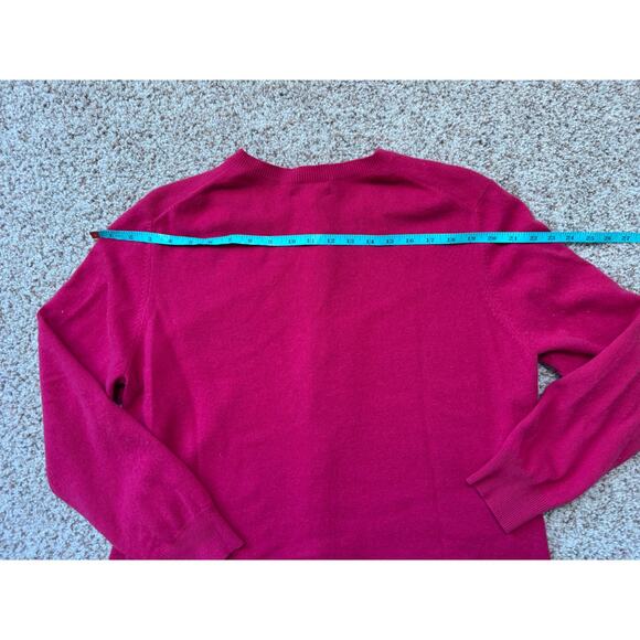 TALBOTS Women's Cardigan Sweater, Size XL, 100% CASHMERE, Hot Pink - Picture 6 of 11